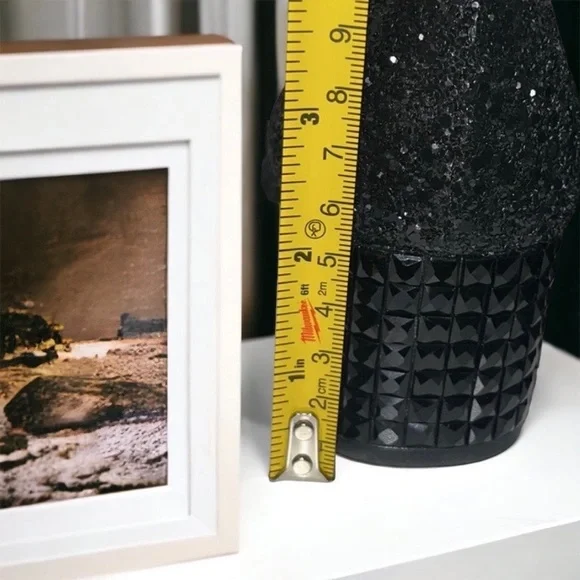 SOLD-MICHAEL Michael Kors Arabella Kitten Pump Black Chunky Glitter Crystal 8.5 - Picture 8 of 10